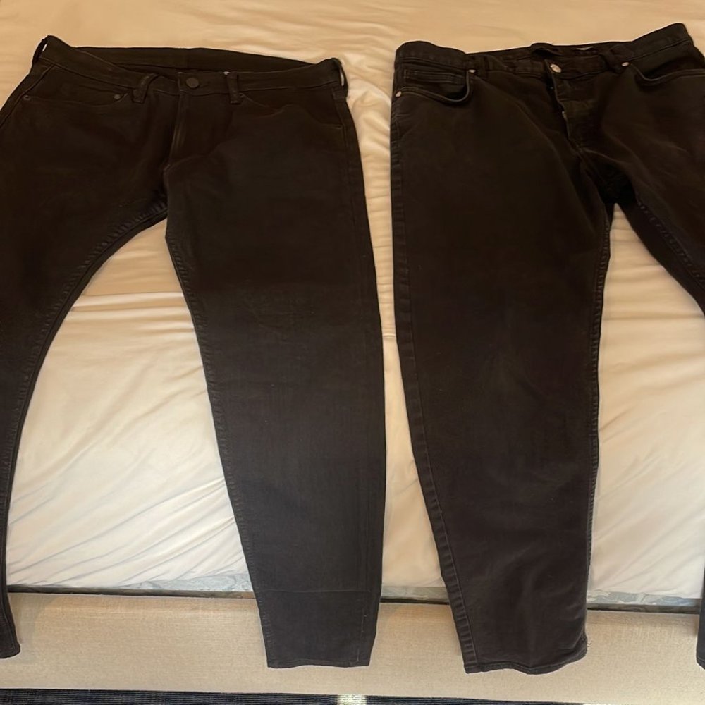 Bundle of 2 Mens' Black  jeans| Size: 32/32 | Black